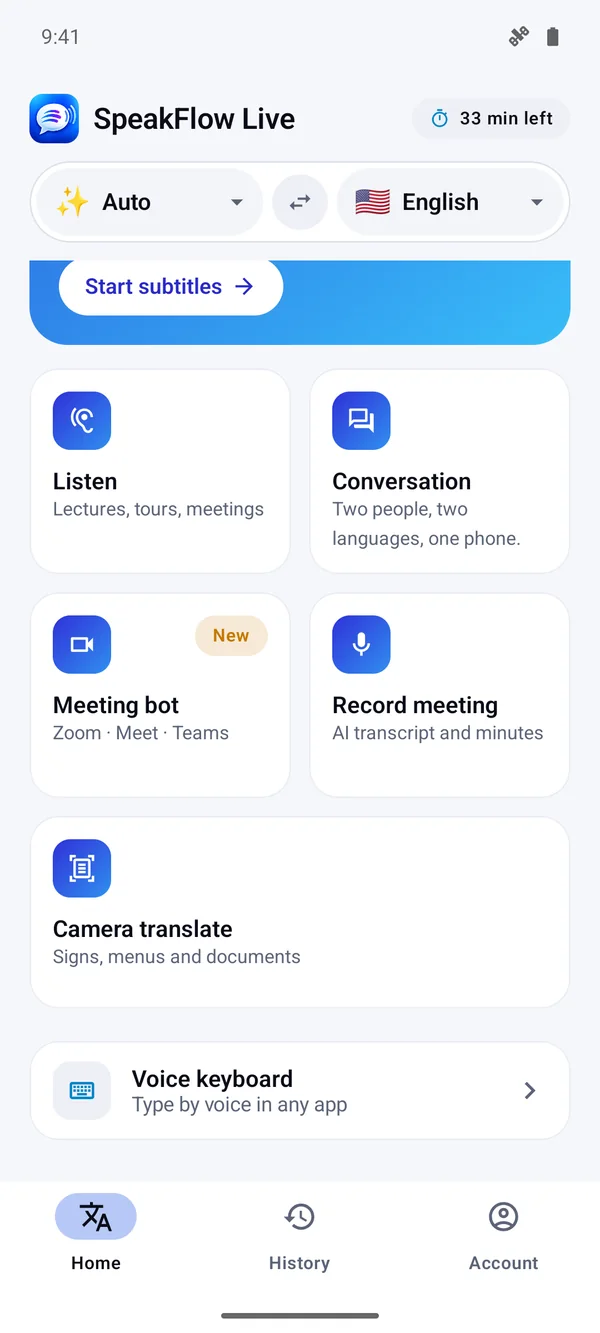 All the modes on Android